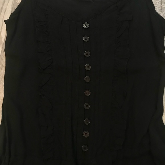 Sevengate Black Short Romper w/ Pockets & Ruffles - Picture 6 of 7
